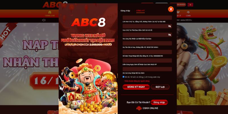 Quy trình đăng ký ABC8 chi tiết các bước thực hiện